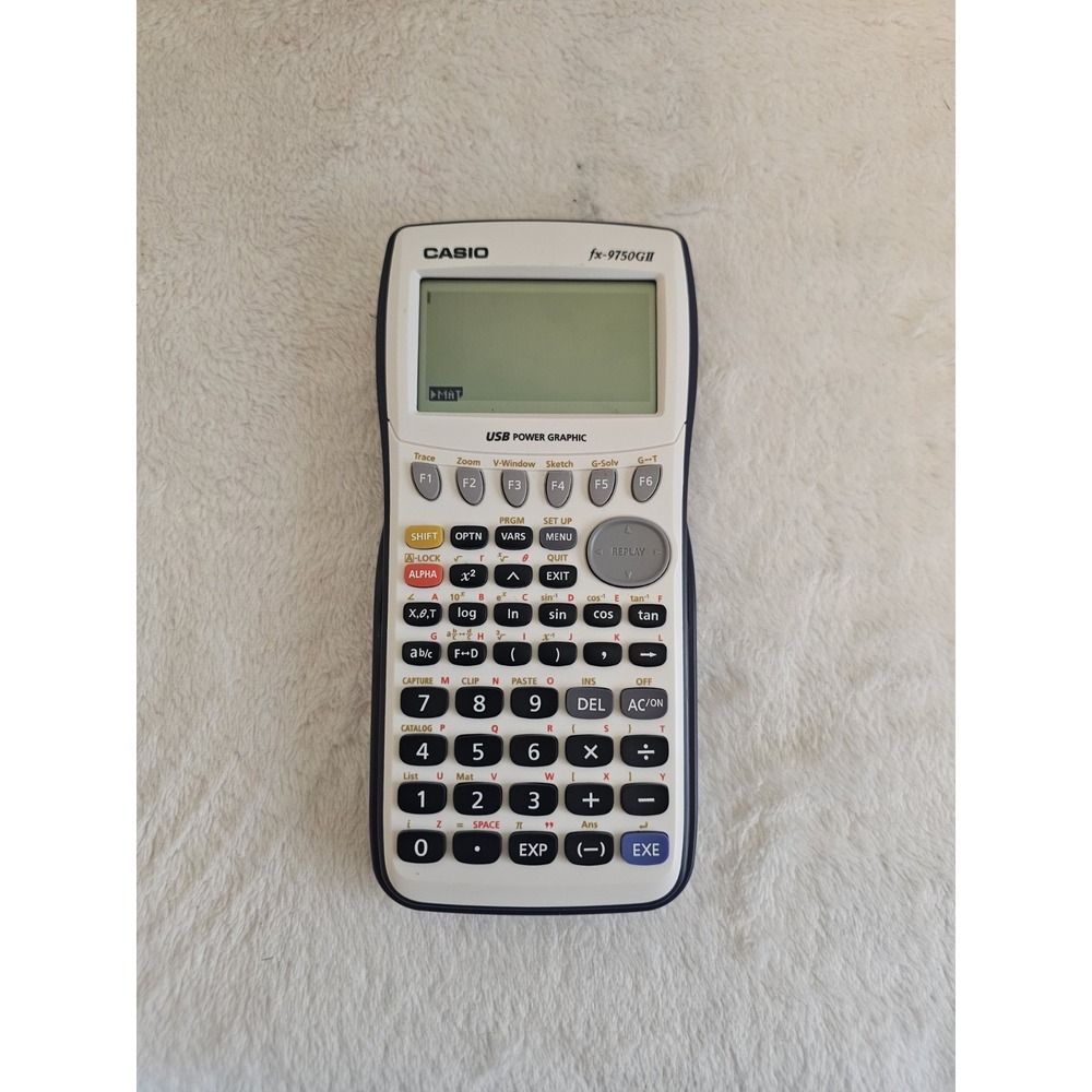 Casio FX-9750GII Graphing Calculator USB Power Graphic ‎ w/Cover ■Tested Works